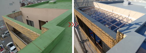 RC造3階バルコニーをサンルームにリフォーム　施工前と施工後.jpg